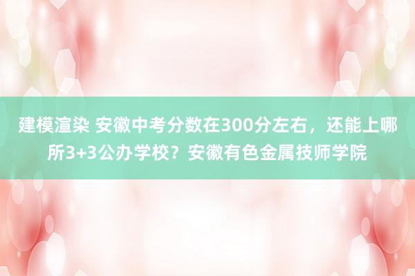 建模渲染 安徽中考分数在300分左右，还能上哪所3+3公办学校？安徽有色金属技师学院