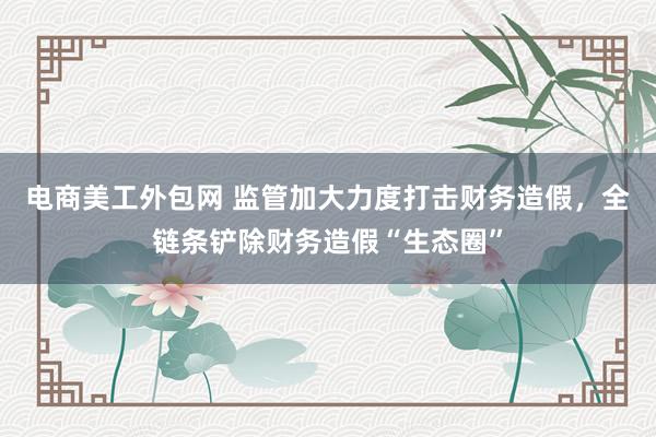 电商美工外包网 监管加大力度打击财务造假，全链条铲除财务造假“生态圈”