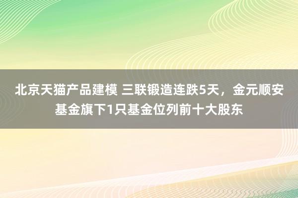 北京天猫产品建模 三联锻造连跌5天，金元顺安基金旗下1只基金位列前十大股东