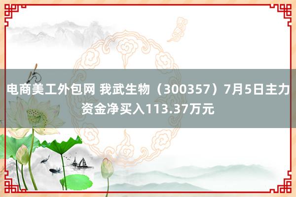 电商美工外包网 我武生物（300357）7月5日主力资金净买入113.37万元