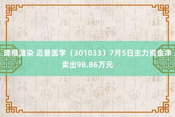 建模渲染 迈普医学（301033）7月5日主力资金净卖出98.86万元